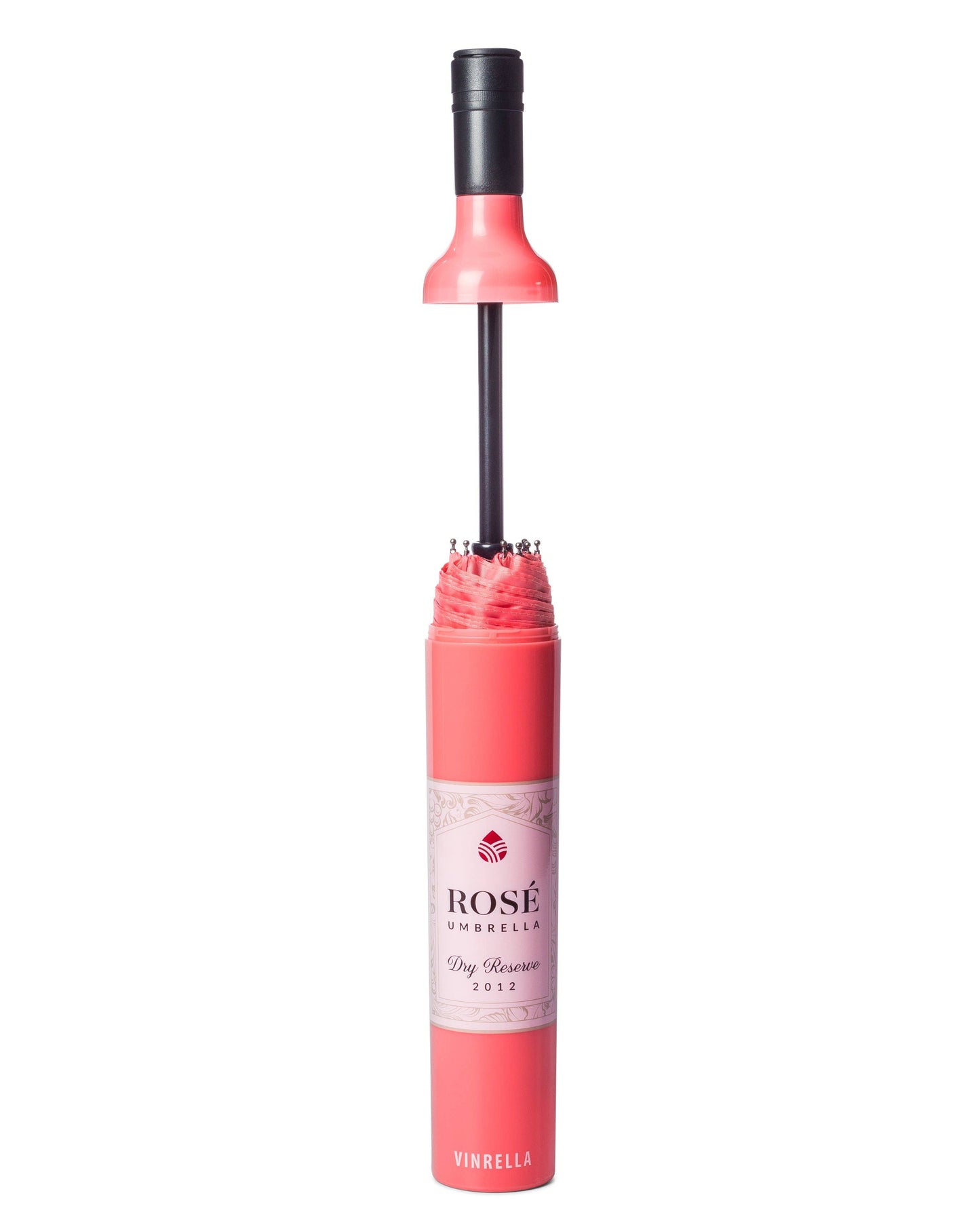 Rosé Wine Bottle Umbrella - Pink Peonies