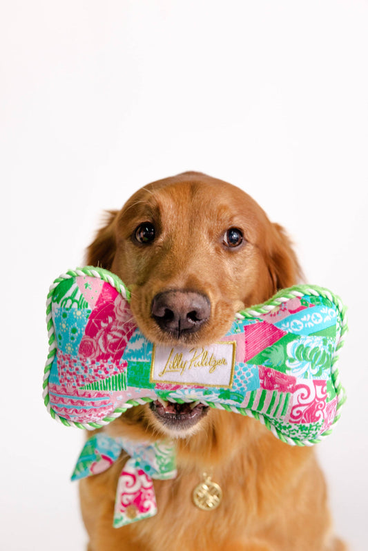 Pet Toy, Crazy Quilt Home - Pink Peonies